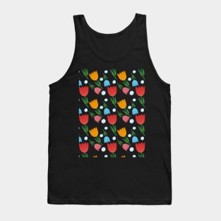 Flower Repeated Pattern Tank Top